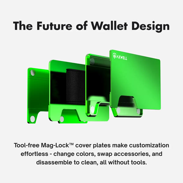 AirTag Money Clip Wallet - Alien Green