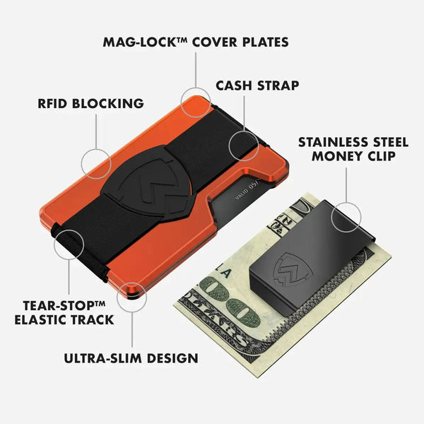 Wallet with Key Organizer - Blaze Orange