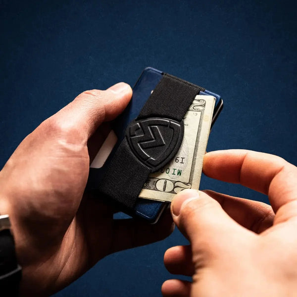 AirTag Money Clip Wallet - Navy Blue