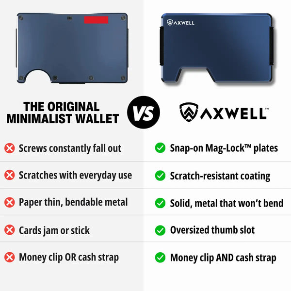 AirTag Money Clip Wallet - Navy Blue