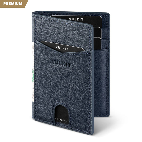 VW100P- Genuine Leather,  Exterior Two Slots For Banknote/Card Bi-fold Wallet