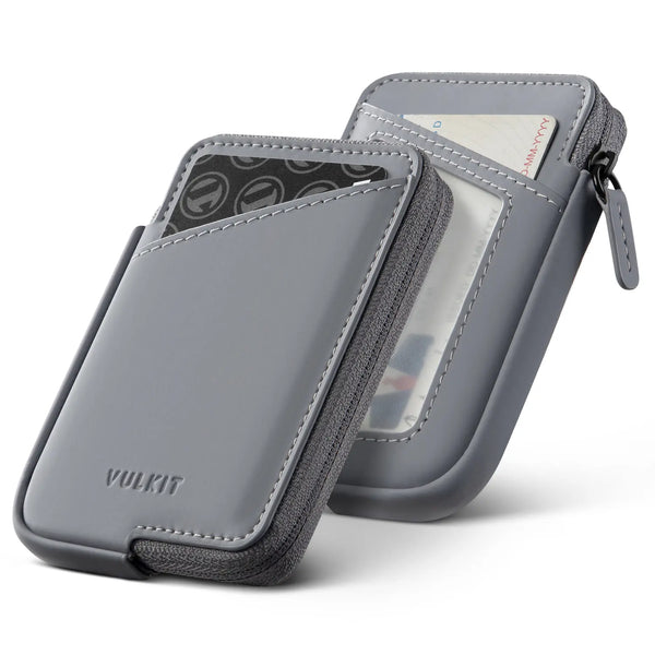VW113 - Slim RFID Blocking Leather Card Holder Wallet, Holds 10+ Cards & Folded Cash